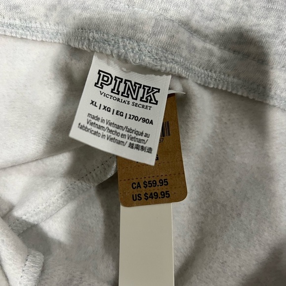 NEW NWT VS Victoria Secret PINK light heather grey XL skinny‎ jogger - Picture 6 of 8
